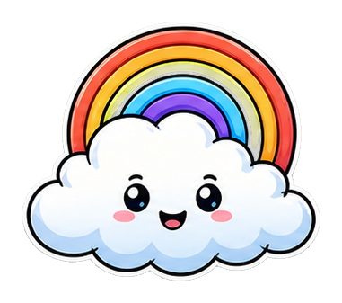 Preview for Rainbow Peek Cloud Sticker