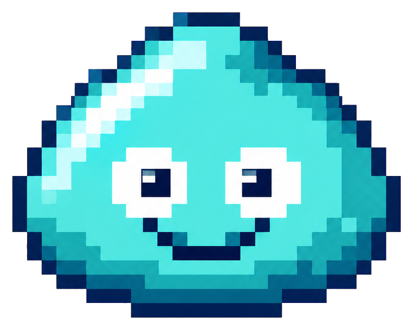 Preview for Aqua Bouncing Slime Sprite Sticker