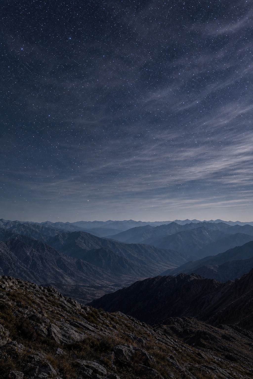Preview for Starry Mountain Landscape Background