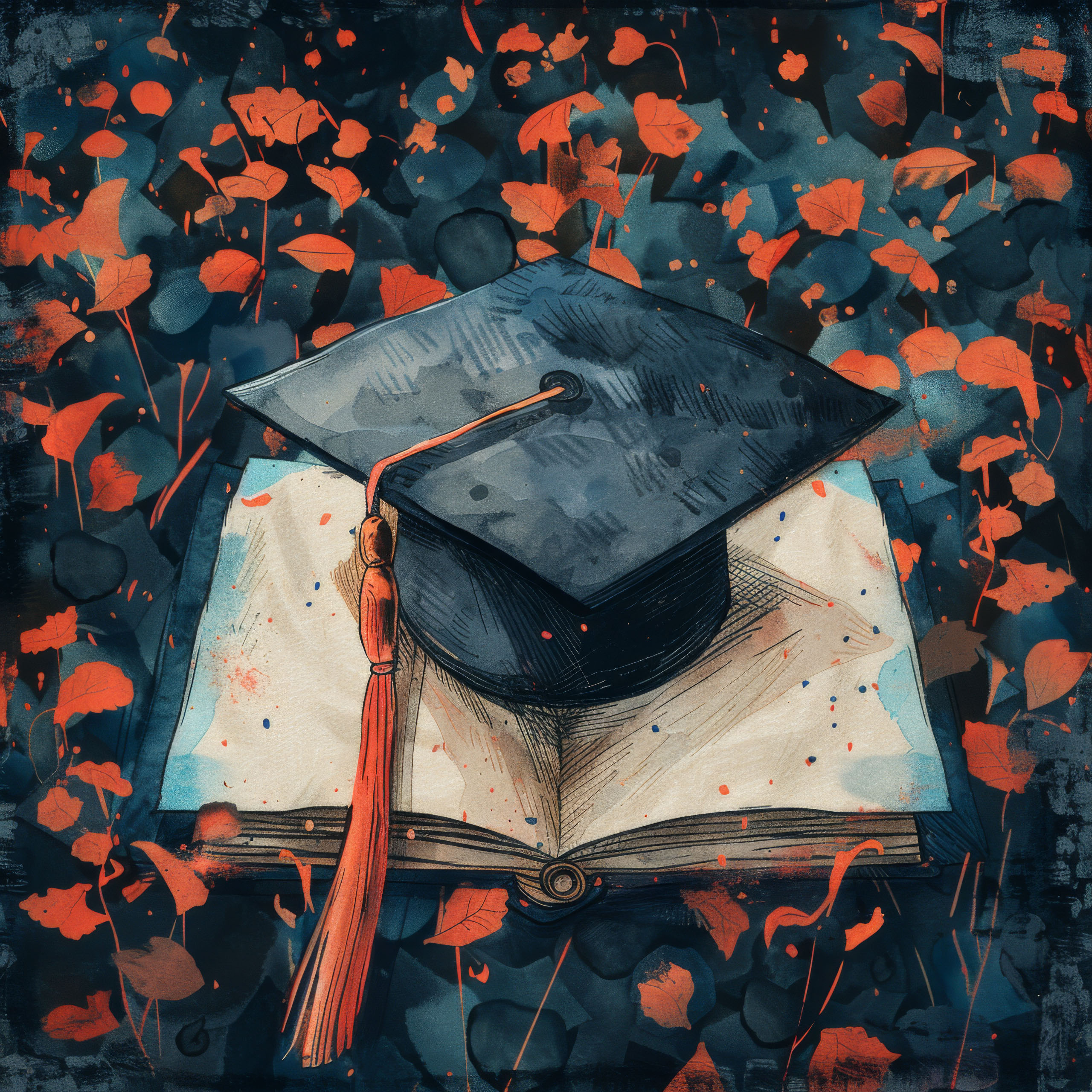 Preview for Graduation-cap-on-book-background-35f86