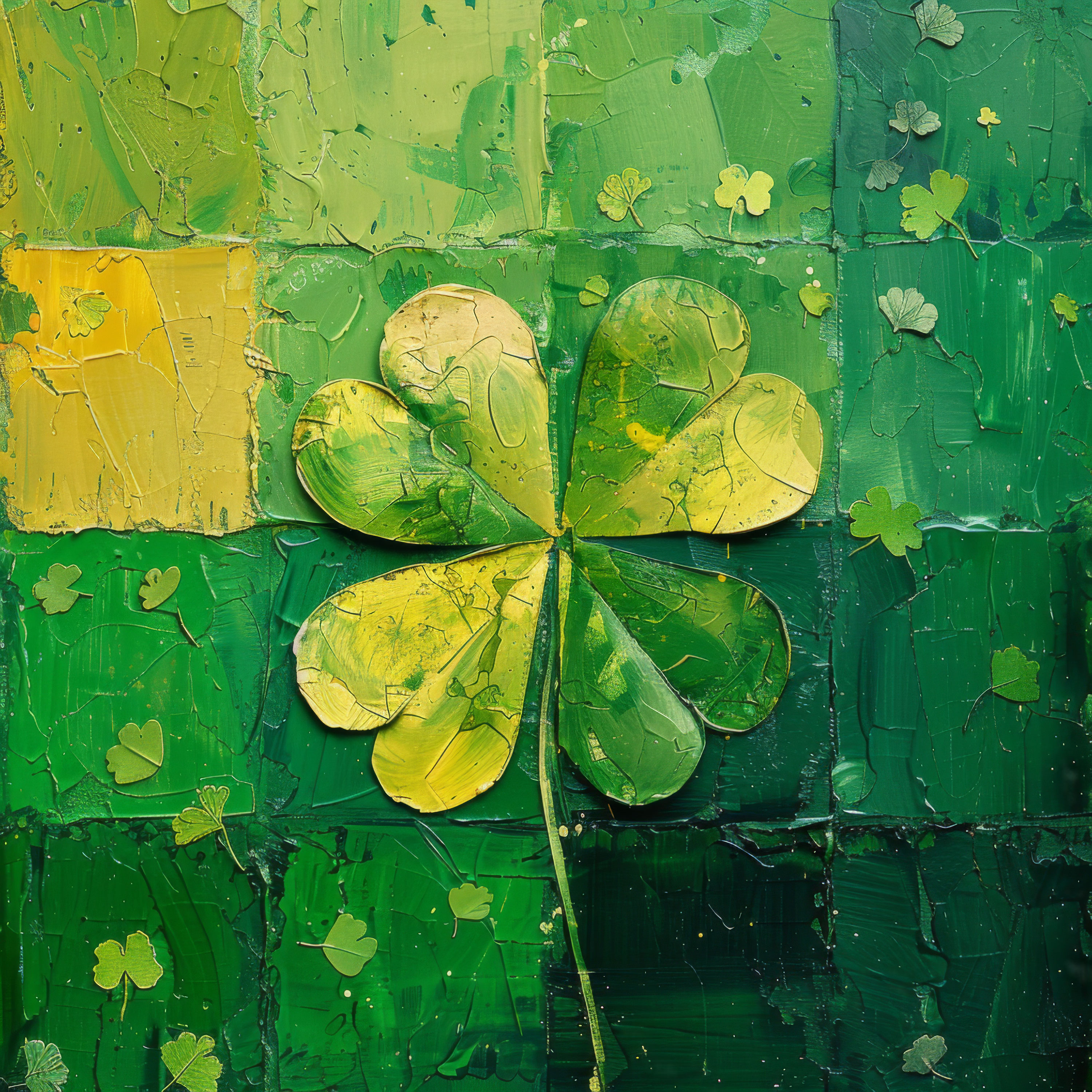 Preview for Lucky-four-leaf-clover-art-st-patricks-background-d084a