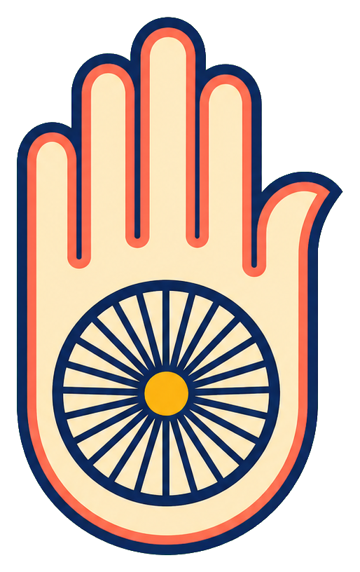 Preview for Layered Paper Ahimsa Hand Sticker