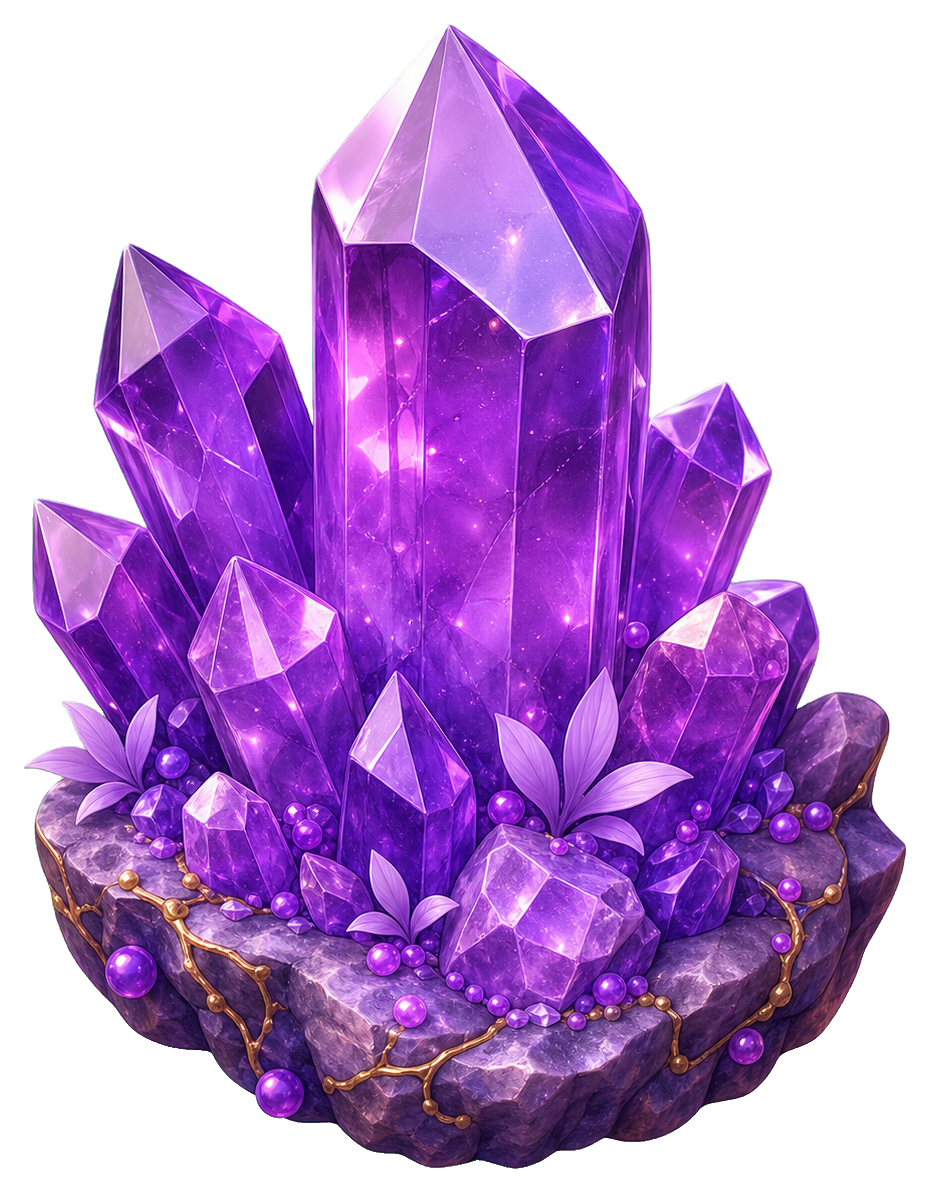 Preview for Amethyst Cluster Sticker