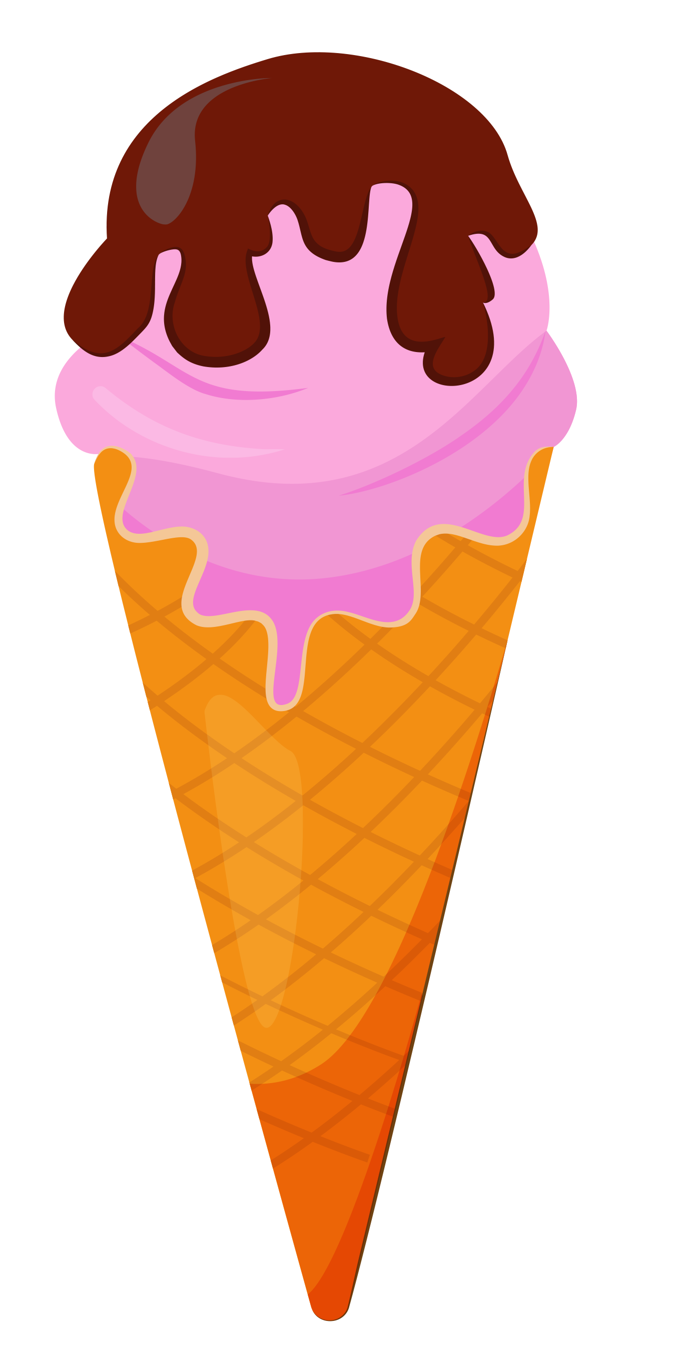 Preview for Pink-ice-cream-cone-with-chocolate-sticker-46b5a