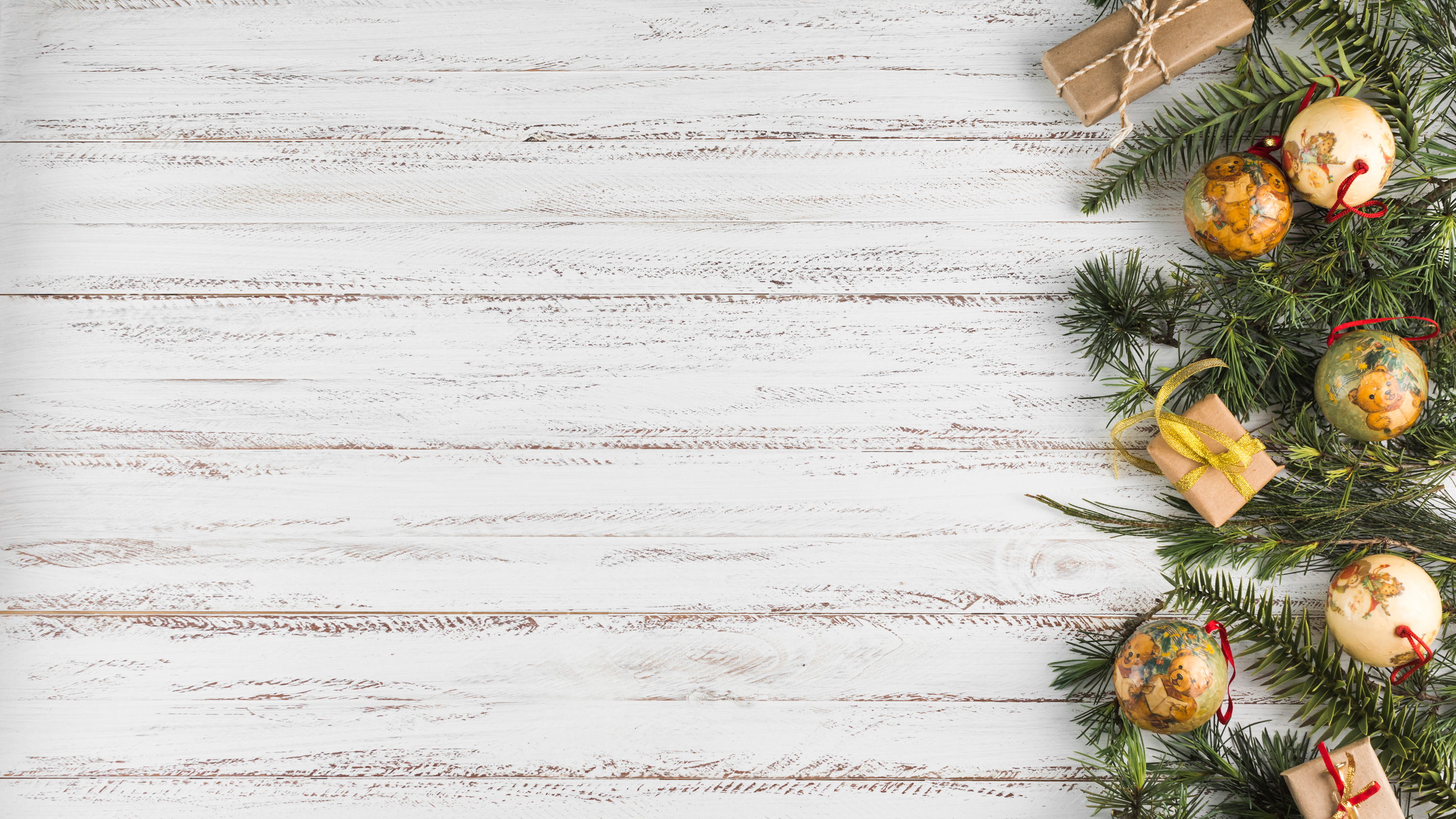 Preview for Christmas-decorations-white-wooden-background-6e05b