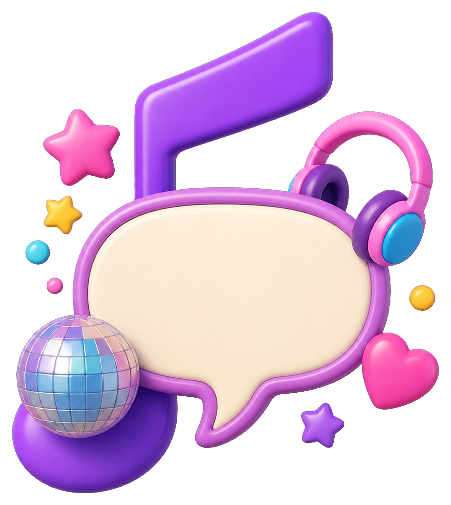 Preview for Music Note Bubble Blank Sticker