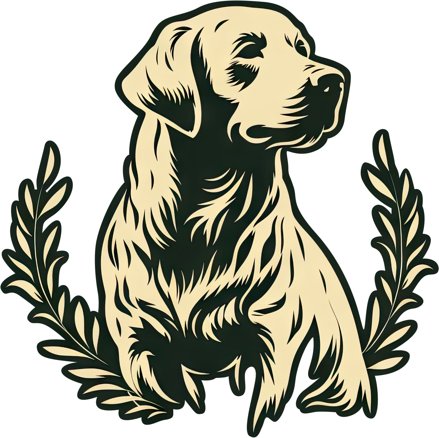 Preview for Golden-retriever-logo-design-logo-animal-sticker-1ebaa