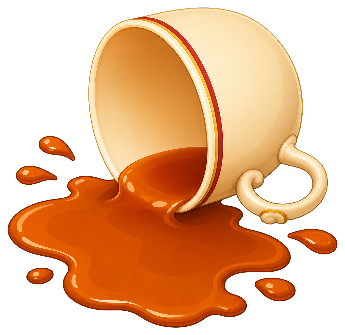 Preview for Spilled Tea Cup Sticker