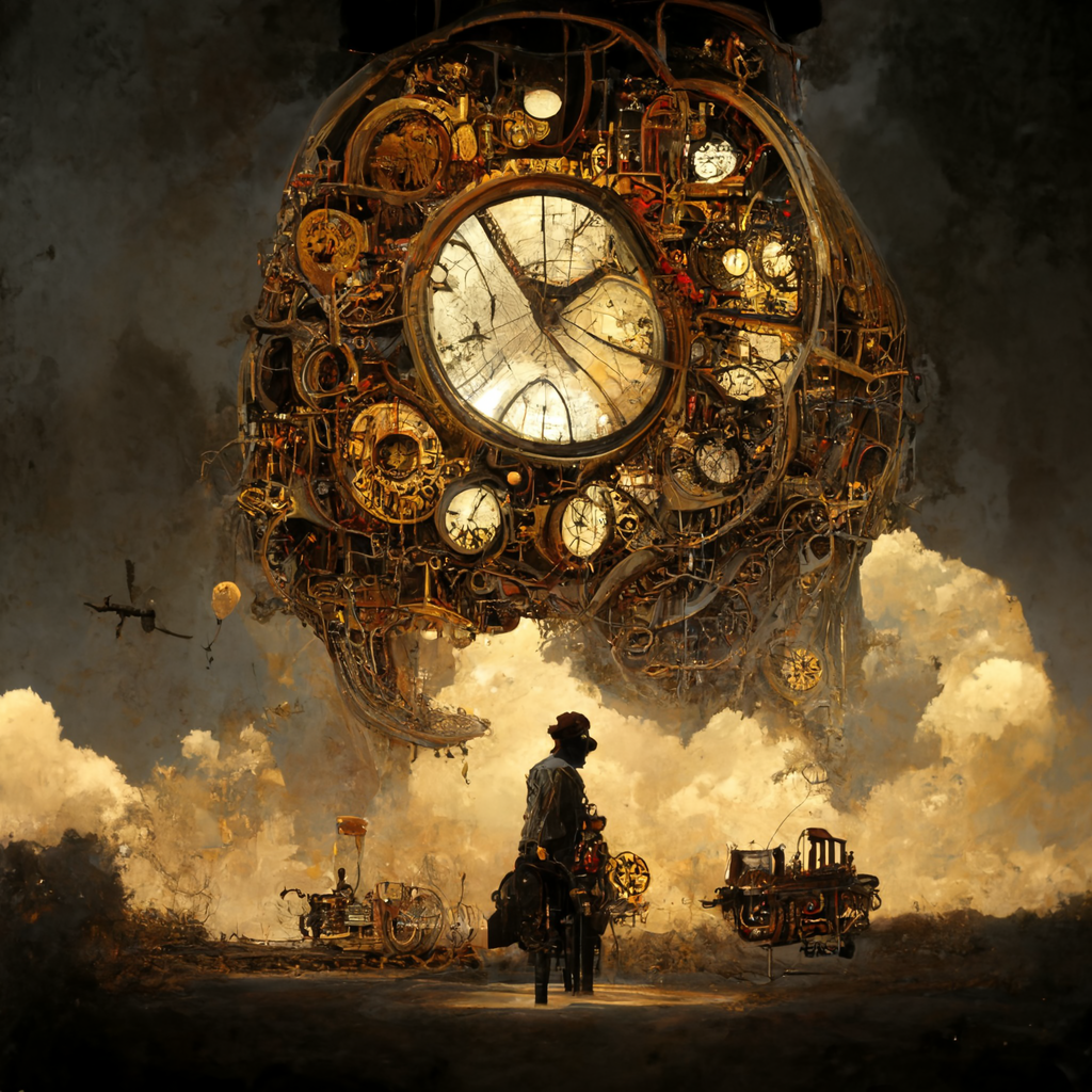 Preview for Steampunk-time-traveler-art-ai-images-background-e30e5