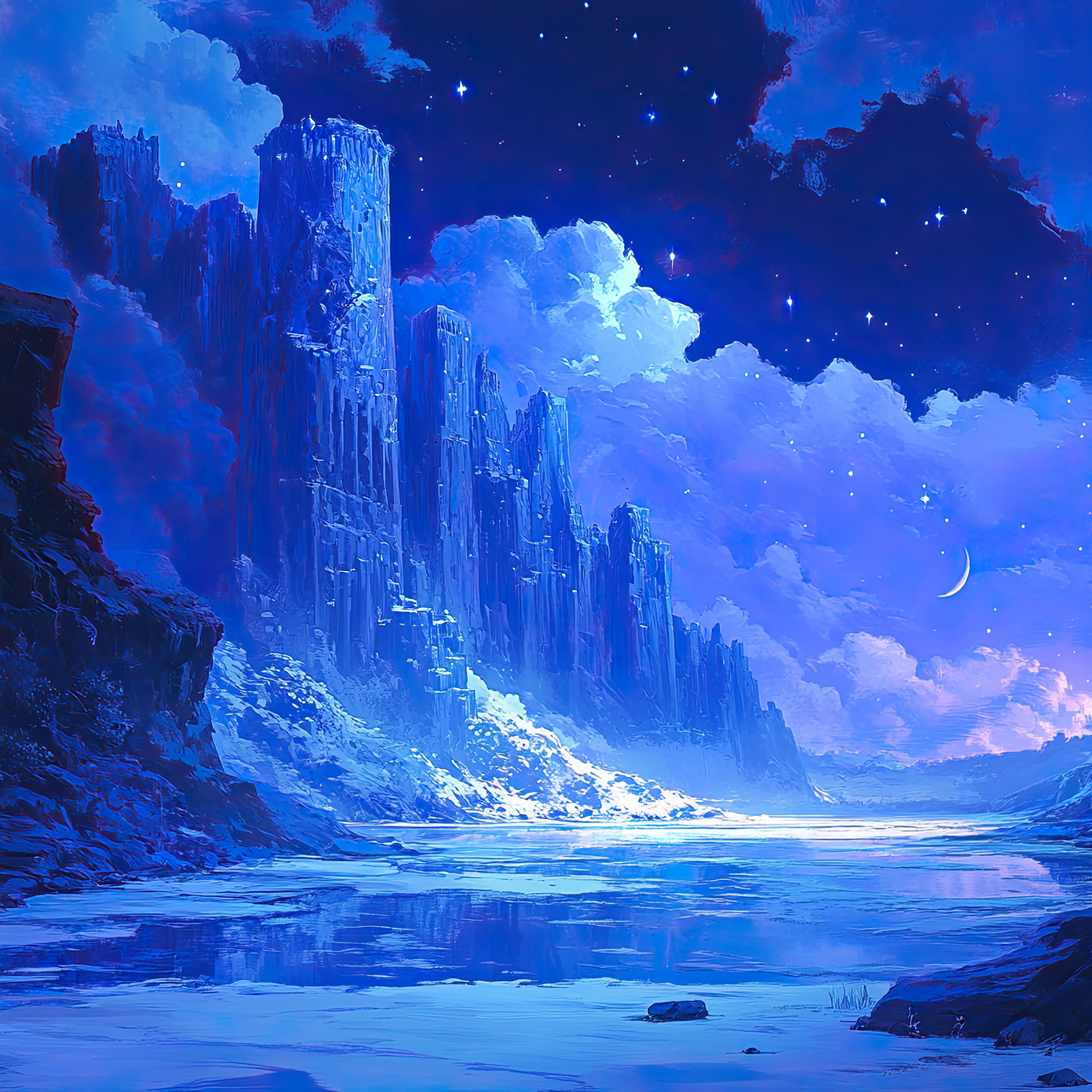 Preview for Mystical-night-landscape-art-simple-backdrop-background-e3b38