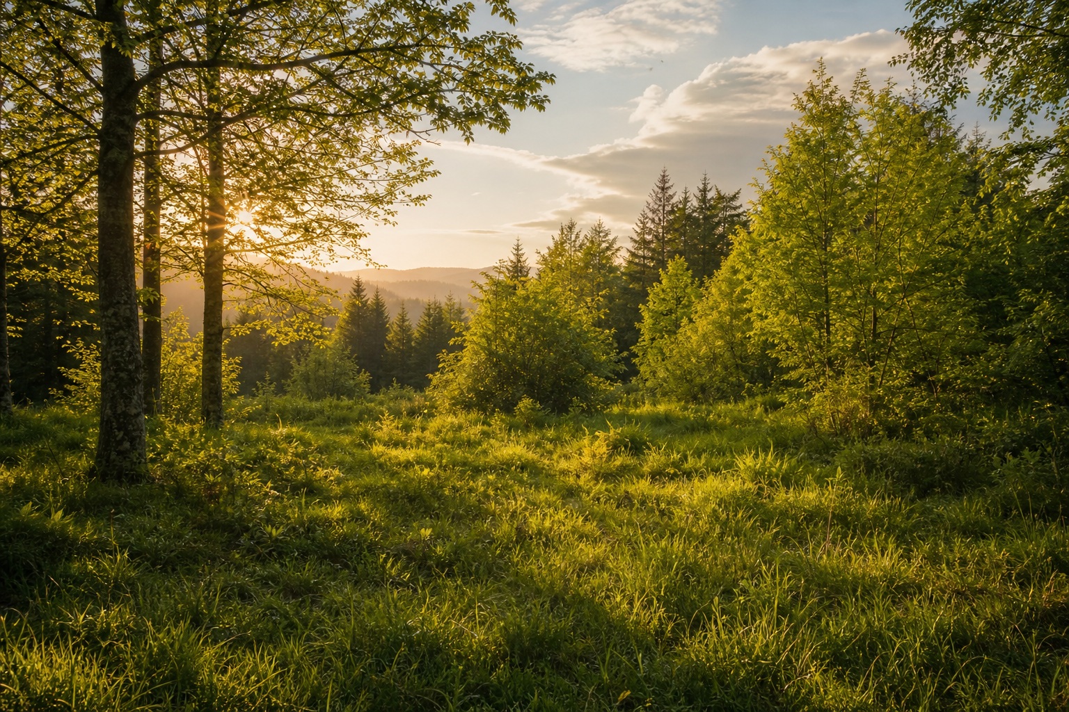 Preview for Golden Forest Clearing Background