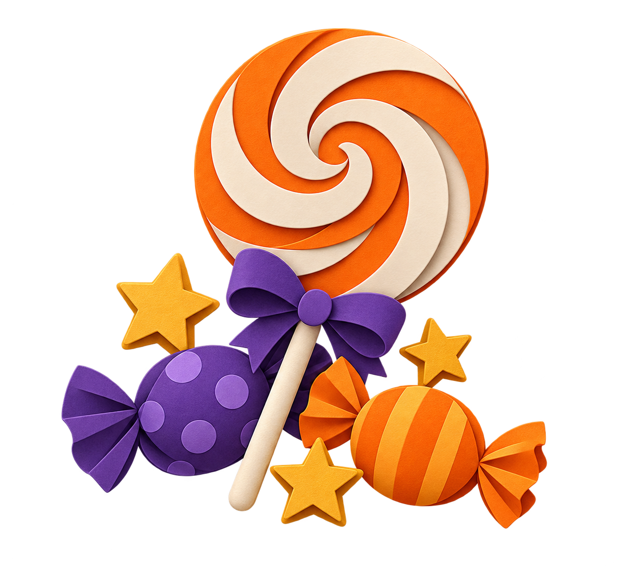 Preview for Purple Orange Halloween Candy Sticker