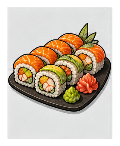 Preview for Sushi Roll Plate Sticker