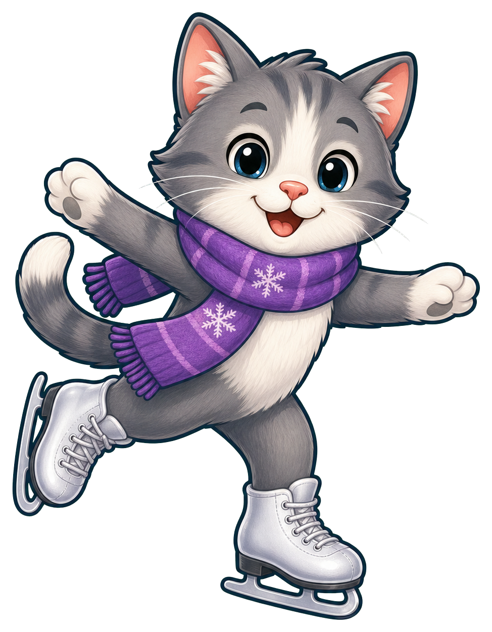 Preview for Cat Ice Skates Sticker