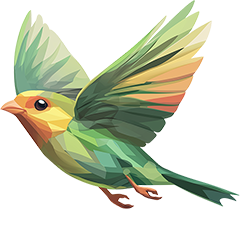 Preview for Green-bird-flight-illustration-animal-sticker-895f4