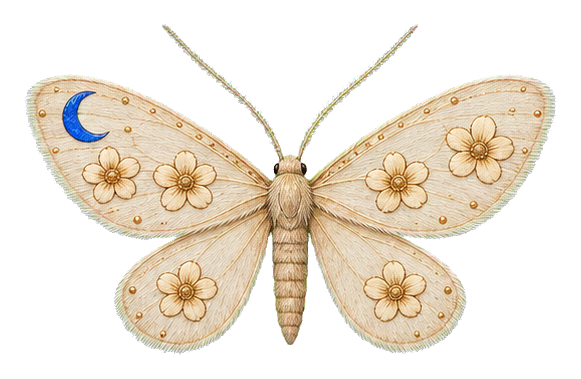 Preview for Frida Kahlo Moon Moth Sticker