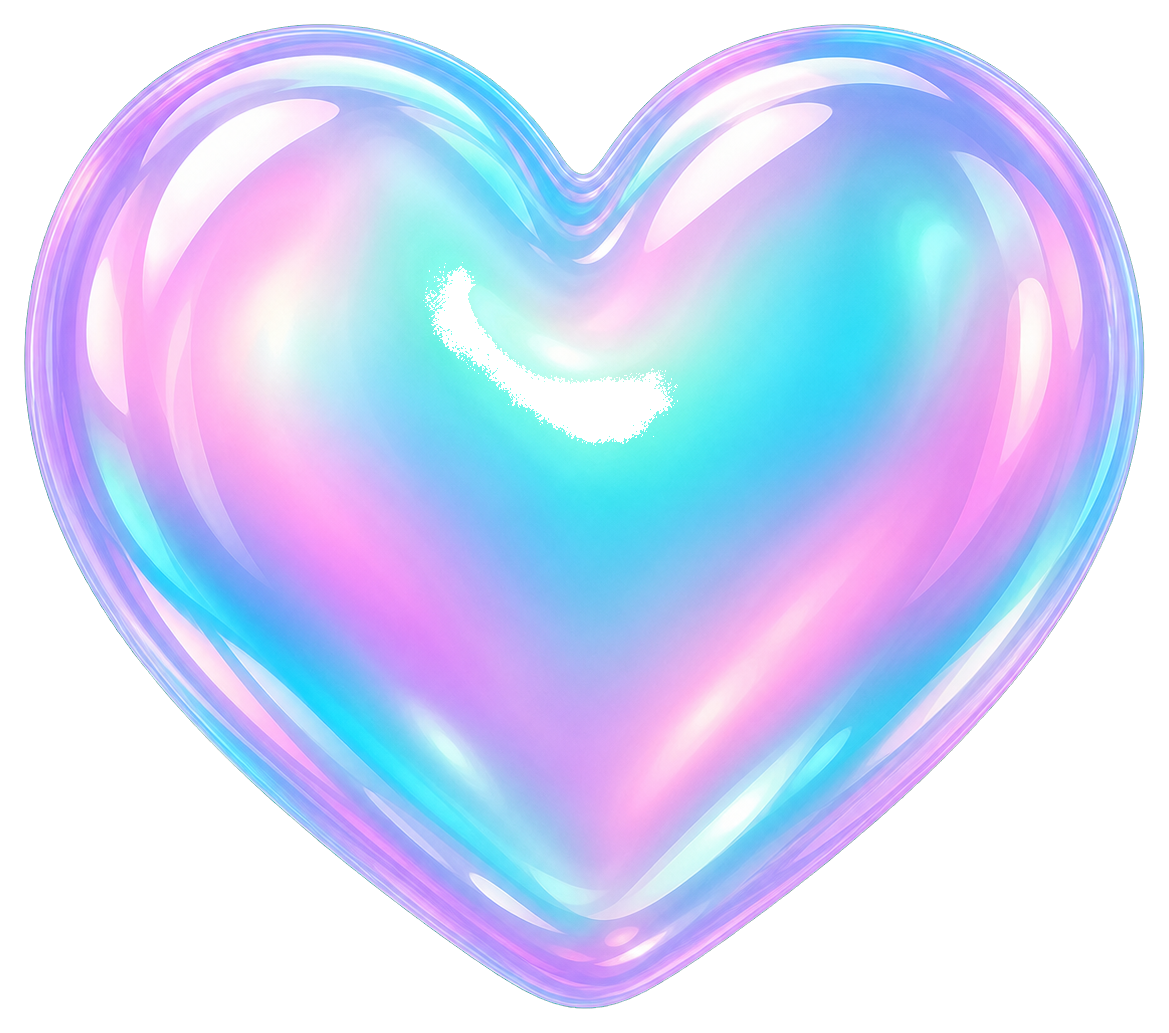 Preview for Bubble Heart Sticker Graphic