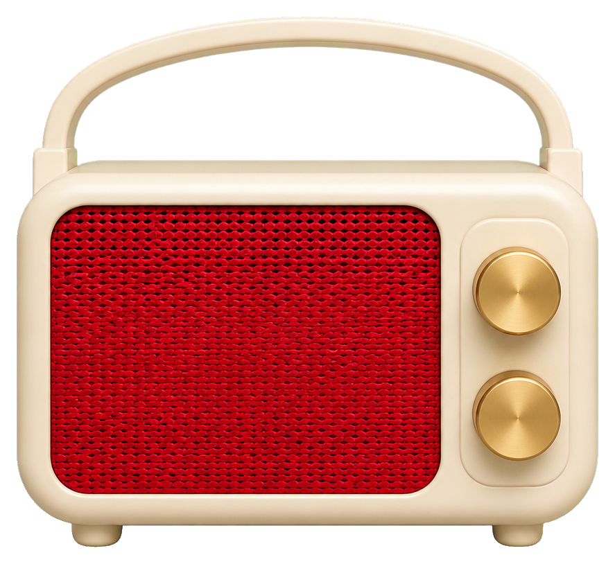 Preview for Cream Tabletop Radio Sticker