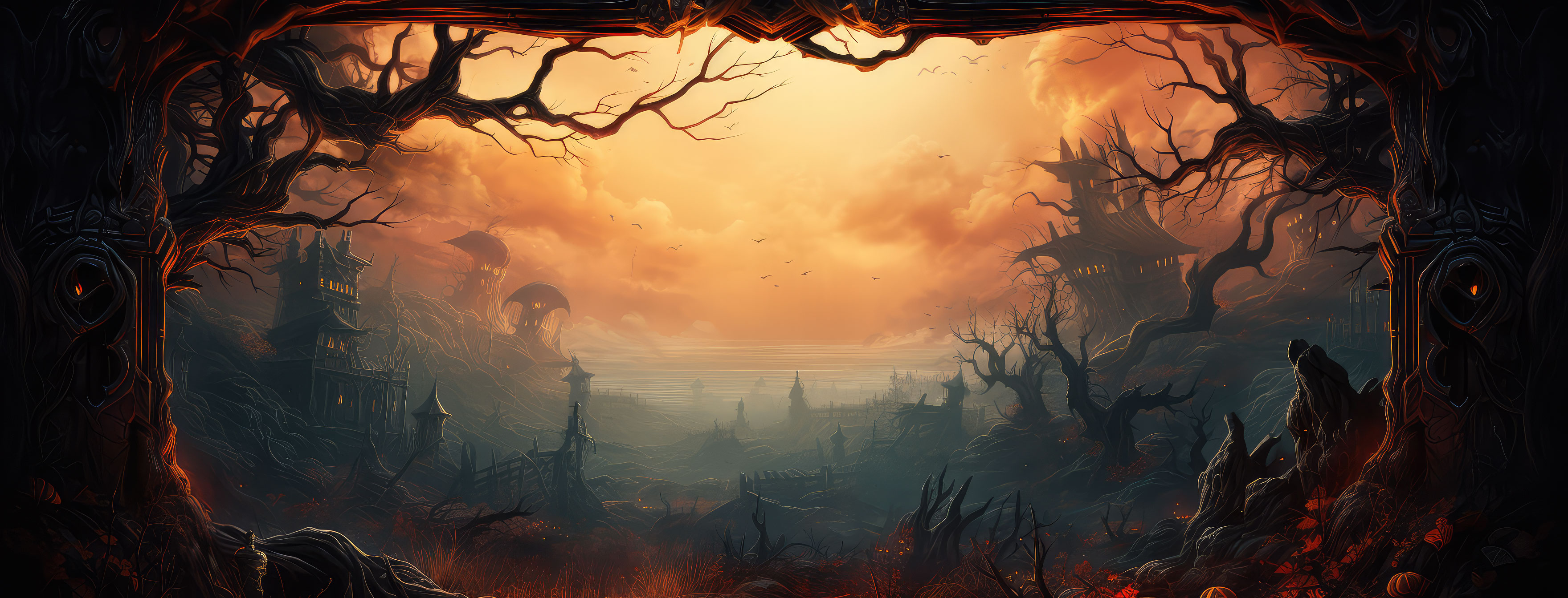 Preview for Dark-fantasy-landscape-halloween-cover-background-56db9