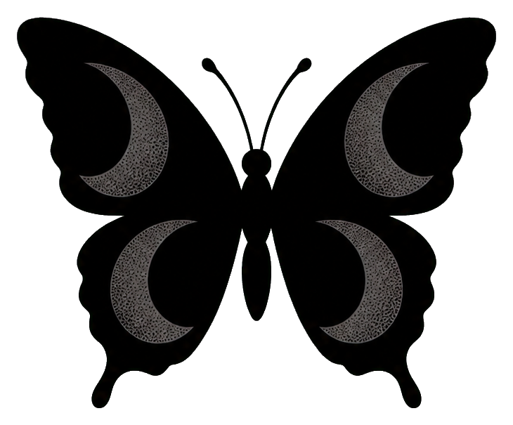 Preview for Negative Space Crescent Butterfly Sticker