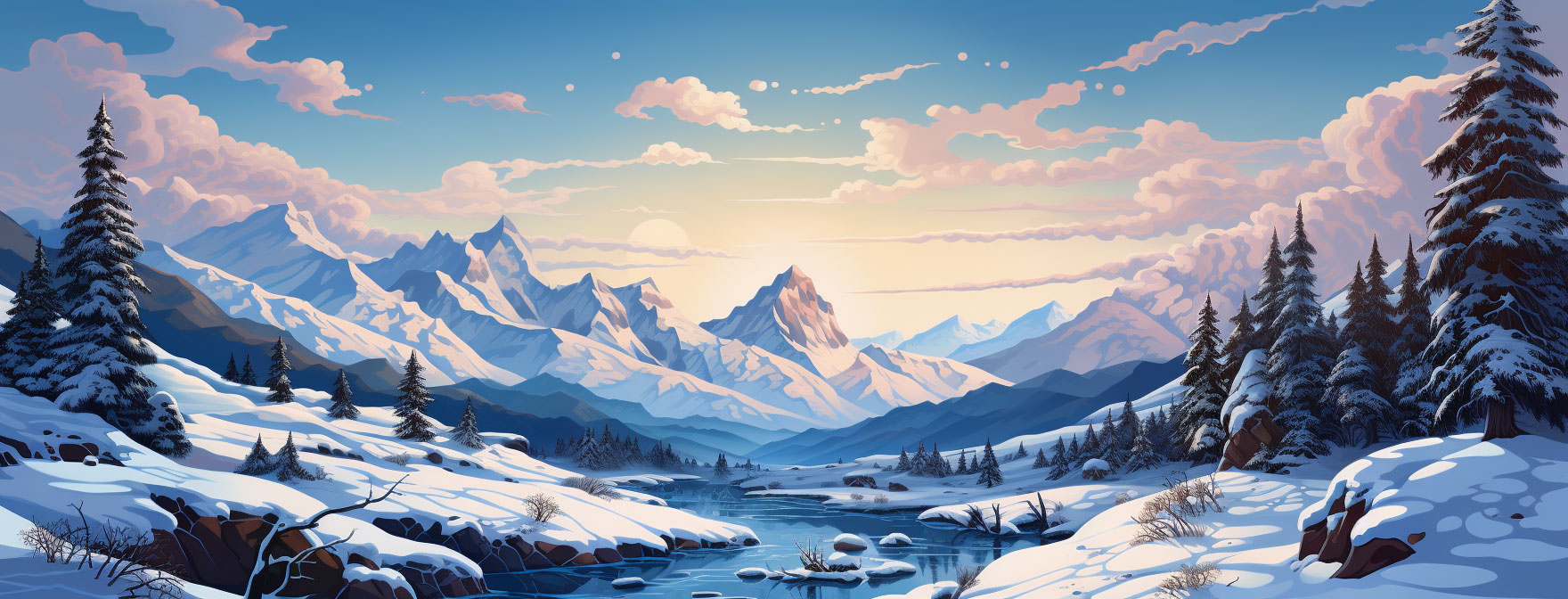 Preview for Snowy-mountain-landscape-christmas-cover-background-cac04