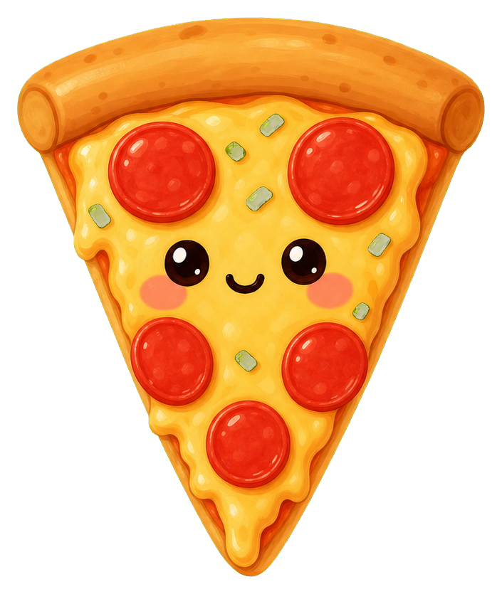 Preview for Kawaii Pizza Slice Sticker Graphic
