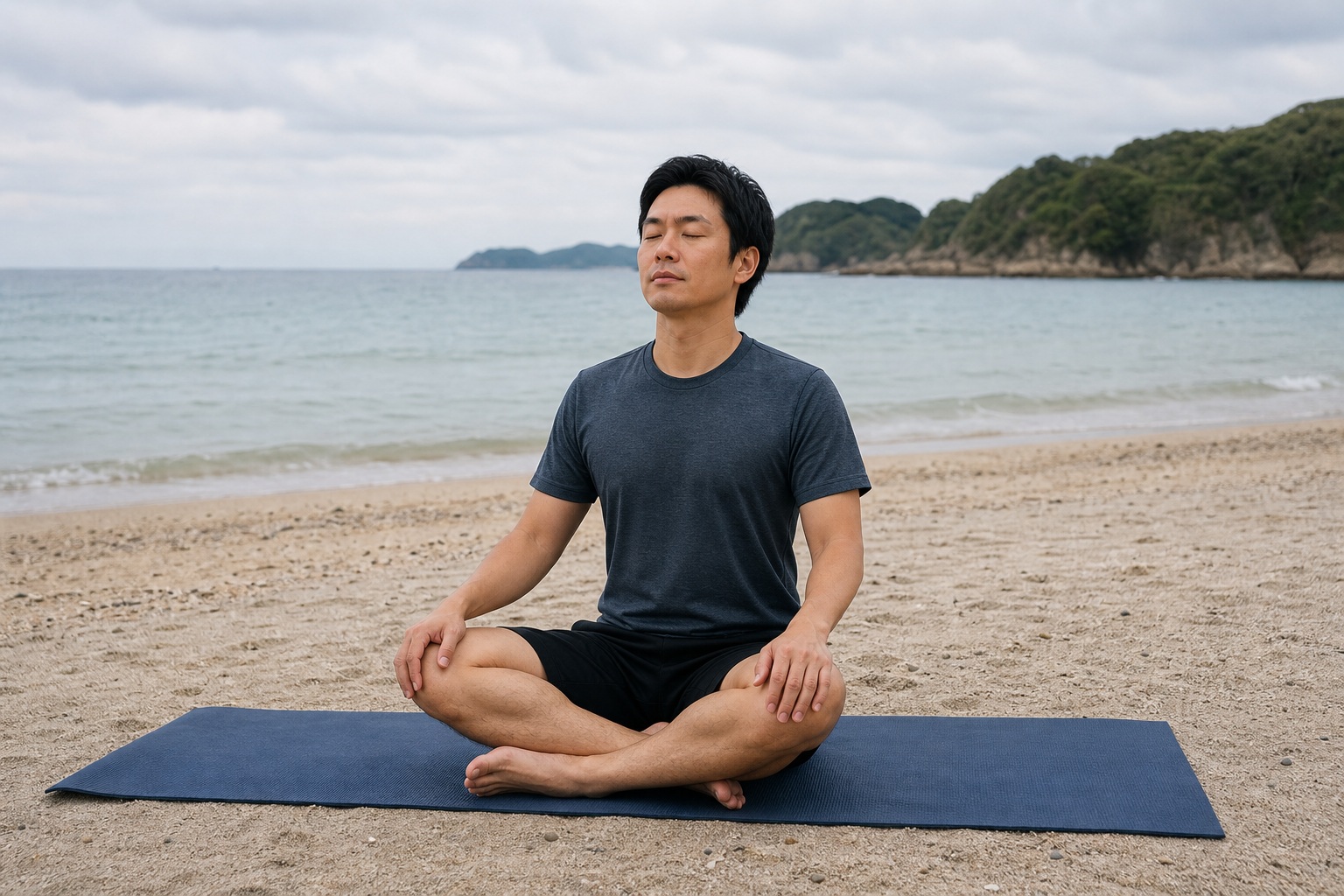 Preview for Beach Seated Breathing Yoga Background