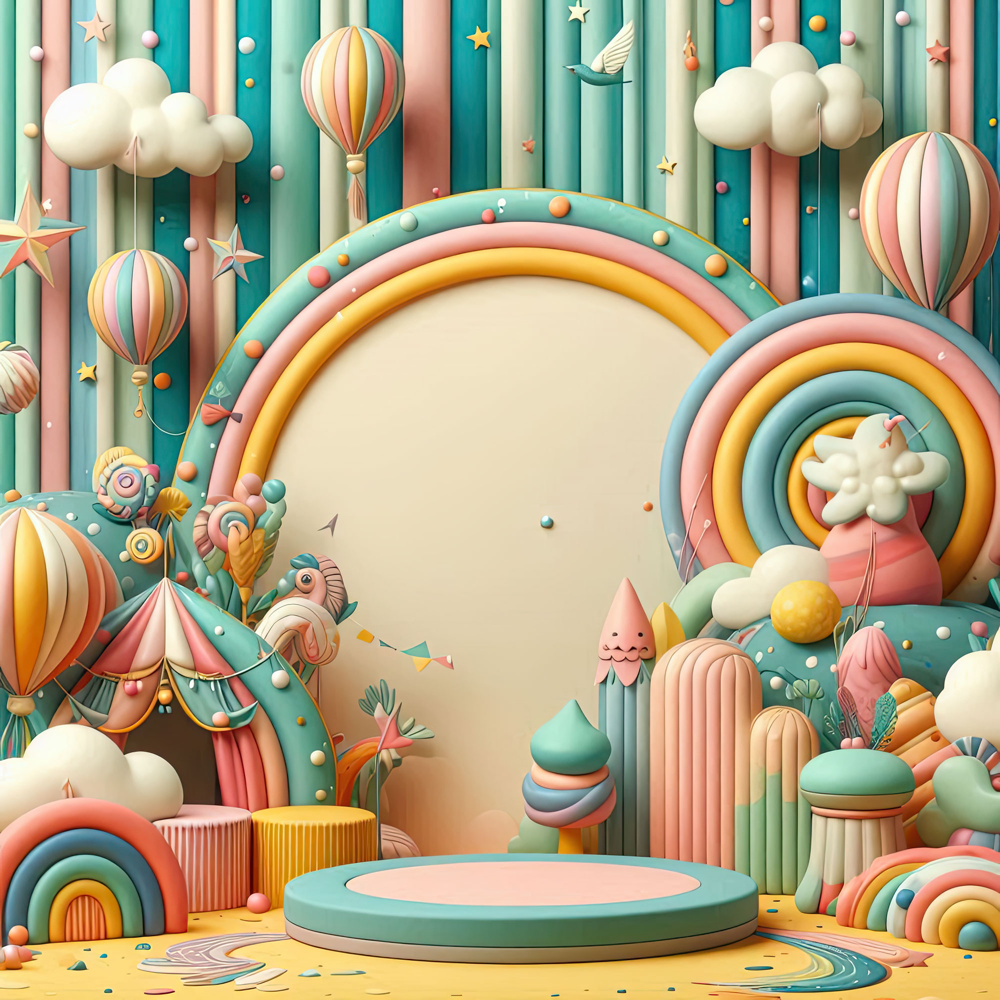 Preview for Pastel-whimsy-3d-illustration-whimsical-backdrop-background-90caa