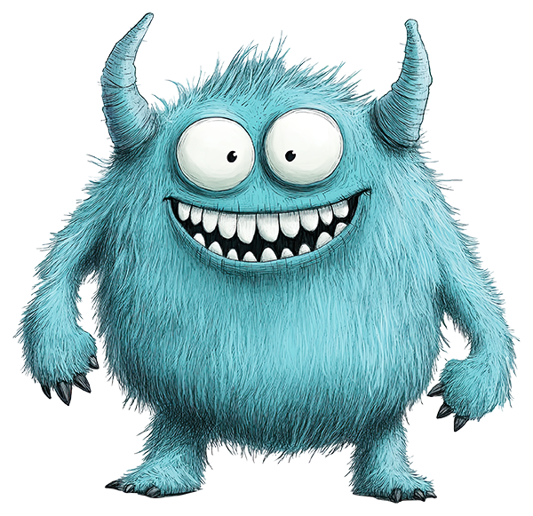 Preview for Blue-furry-monster-illustration-monsters-sticker-eefb4