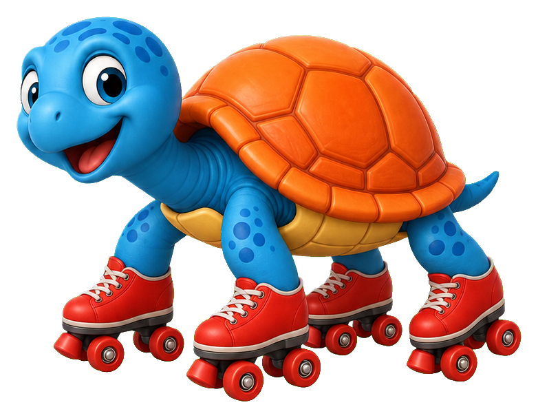 Preview for Blue Turtle Roller Skates Sticker