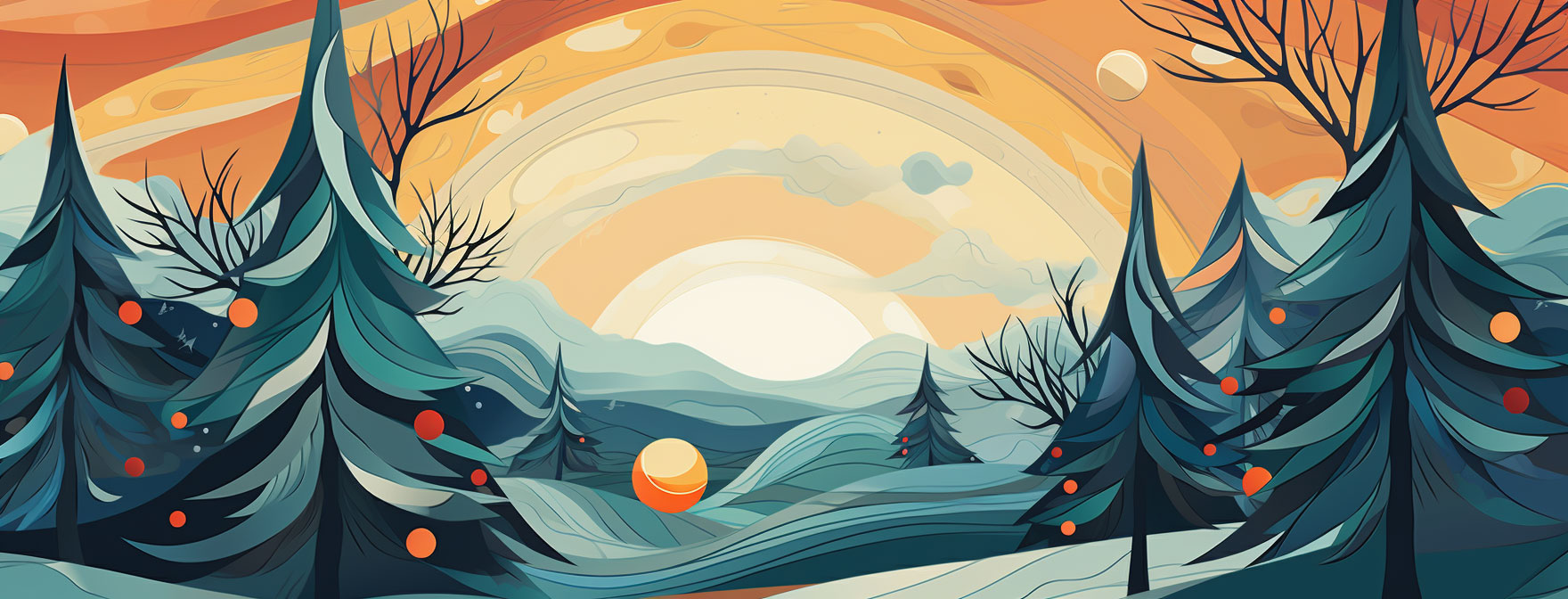 Preview for Winter-forest-landscape-christmas-cover-background-0dc9a