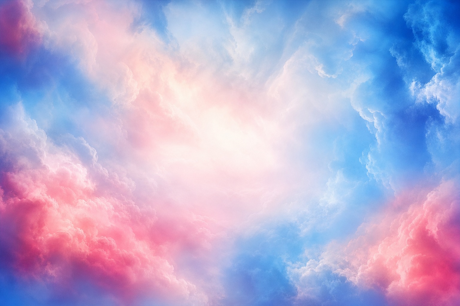 Soft blue and pink cloud-like gradient with a glowing airy center