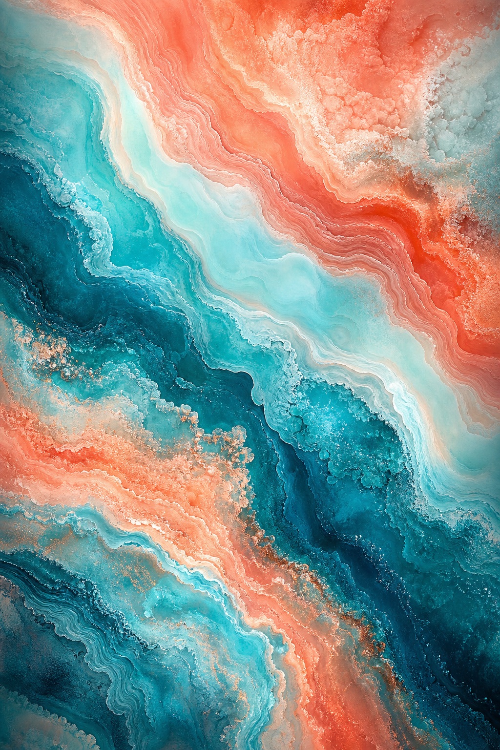 Preview for Coral Cyan Abstract Vertical Background