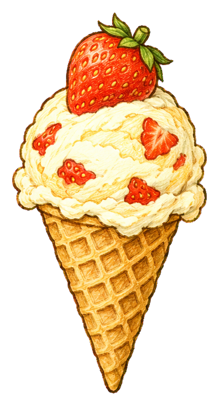 Preview for Strawberry Ice Cream Cone