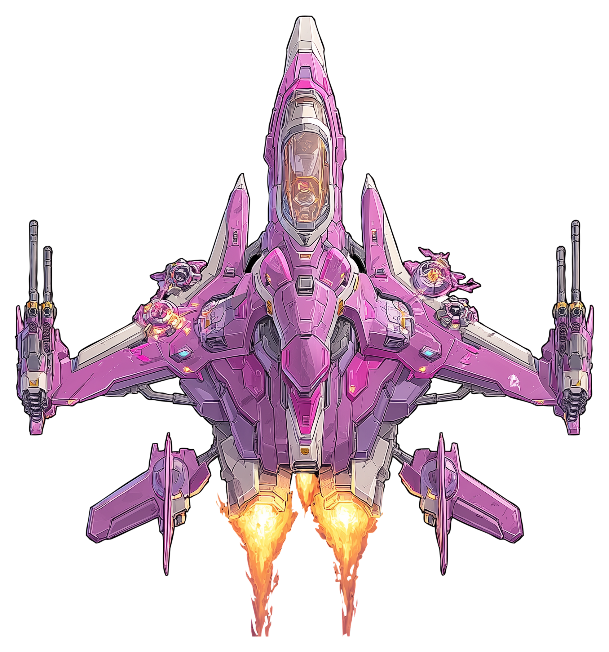 Preview for Futuristic-fighter-jet-design-spaceship-sticker-f3786