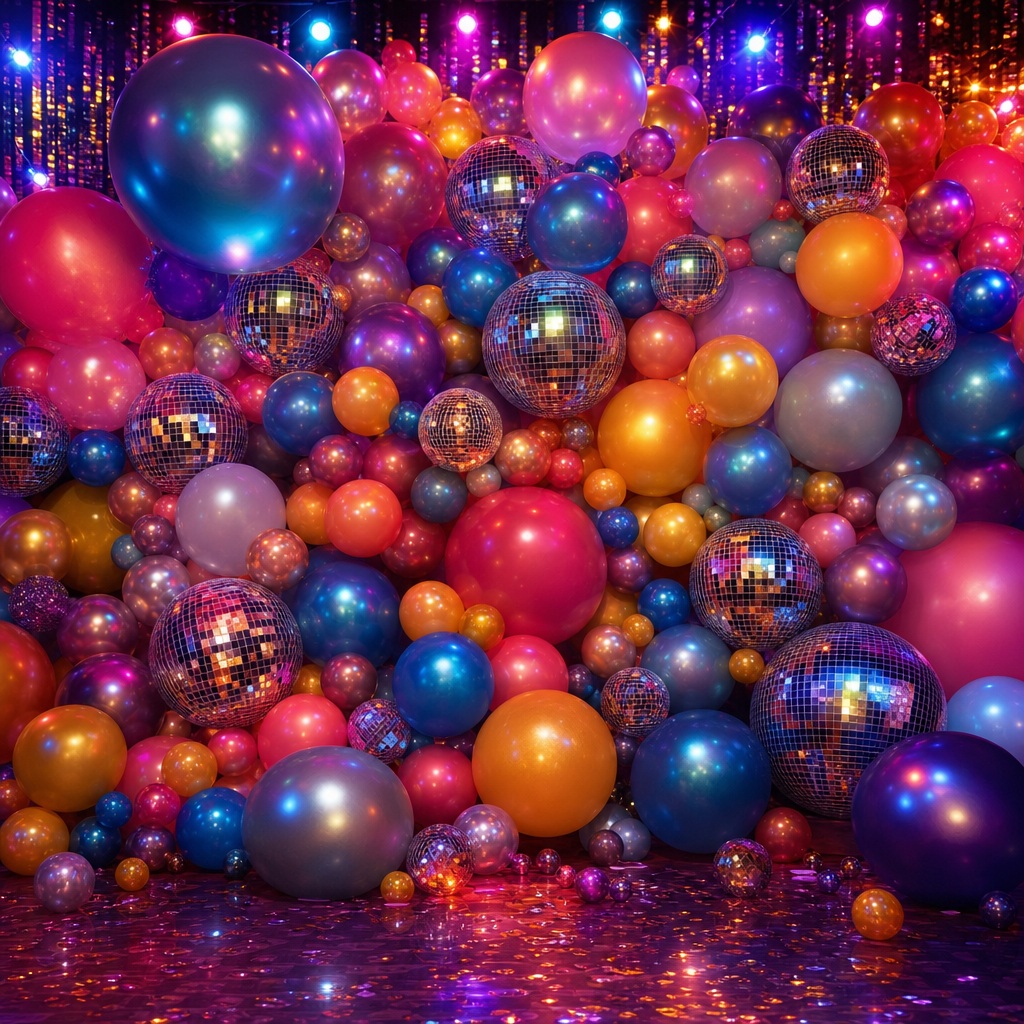 Preview for Birthday Balloon Wall Stock Background