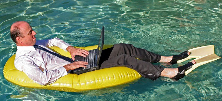 Preview for Relaxing-workday-by-the-pool-summer-meme-background-262f2