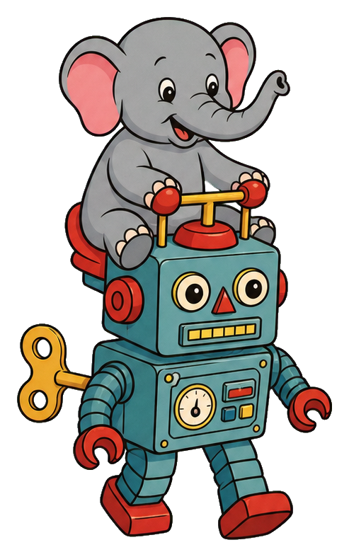 Preview for Elephant Tin Robot Sticker