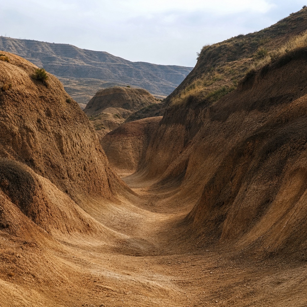 Preview for Rounded Dry Earth Canyon Background