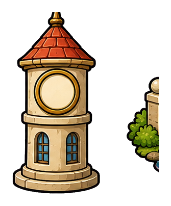 Preview for Blank Clock Tower Sticker