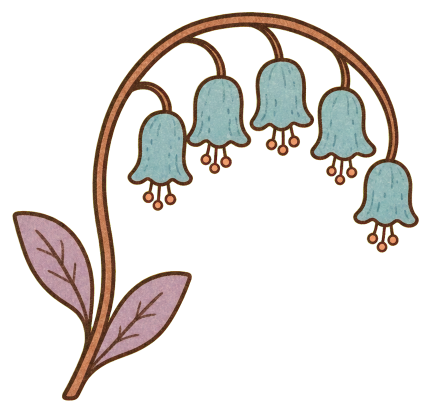 Preview for Dusty Blue Bluebell Sprig Sticker