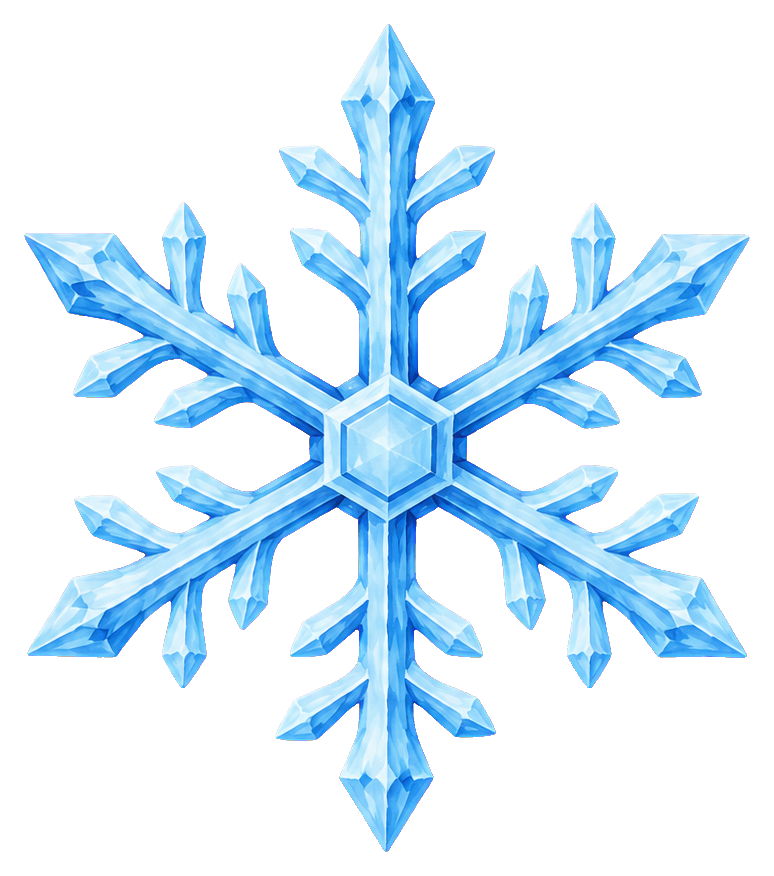 Preview for Classic Ice Blue Dendrite Snowflake