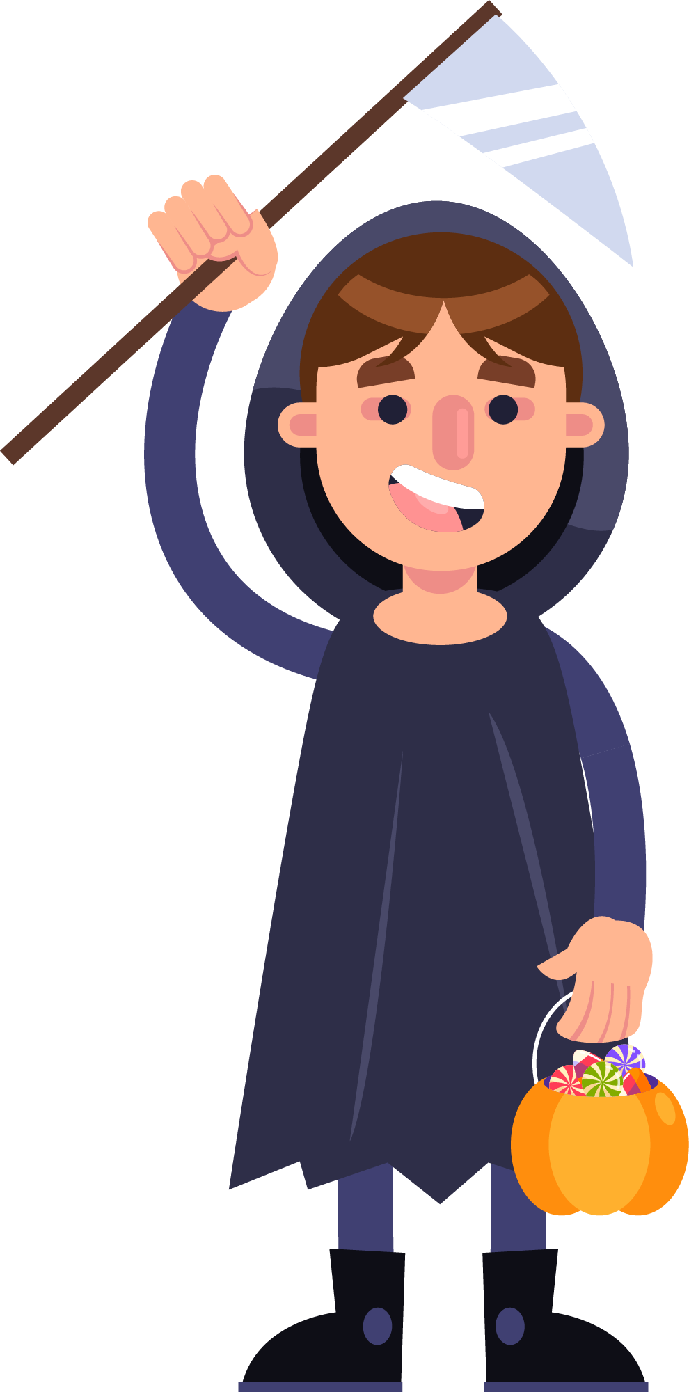 Preview for Grim-reaper-trick-or-treater-halloween-costume-sticker-28dfd