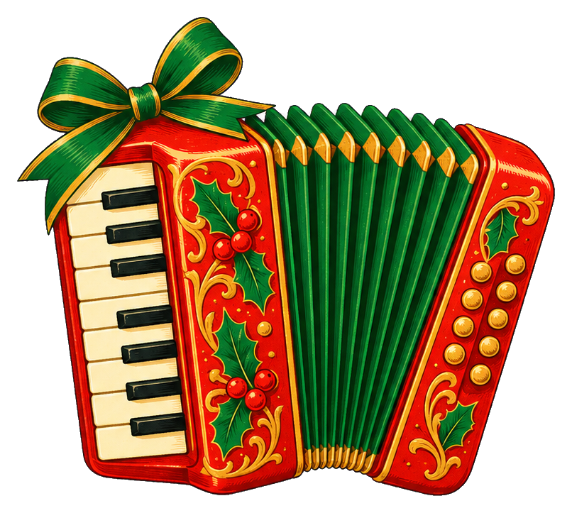 Preview for Christmas Accordion With Festive Bow