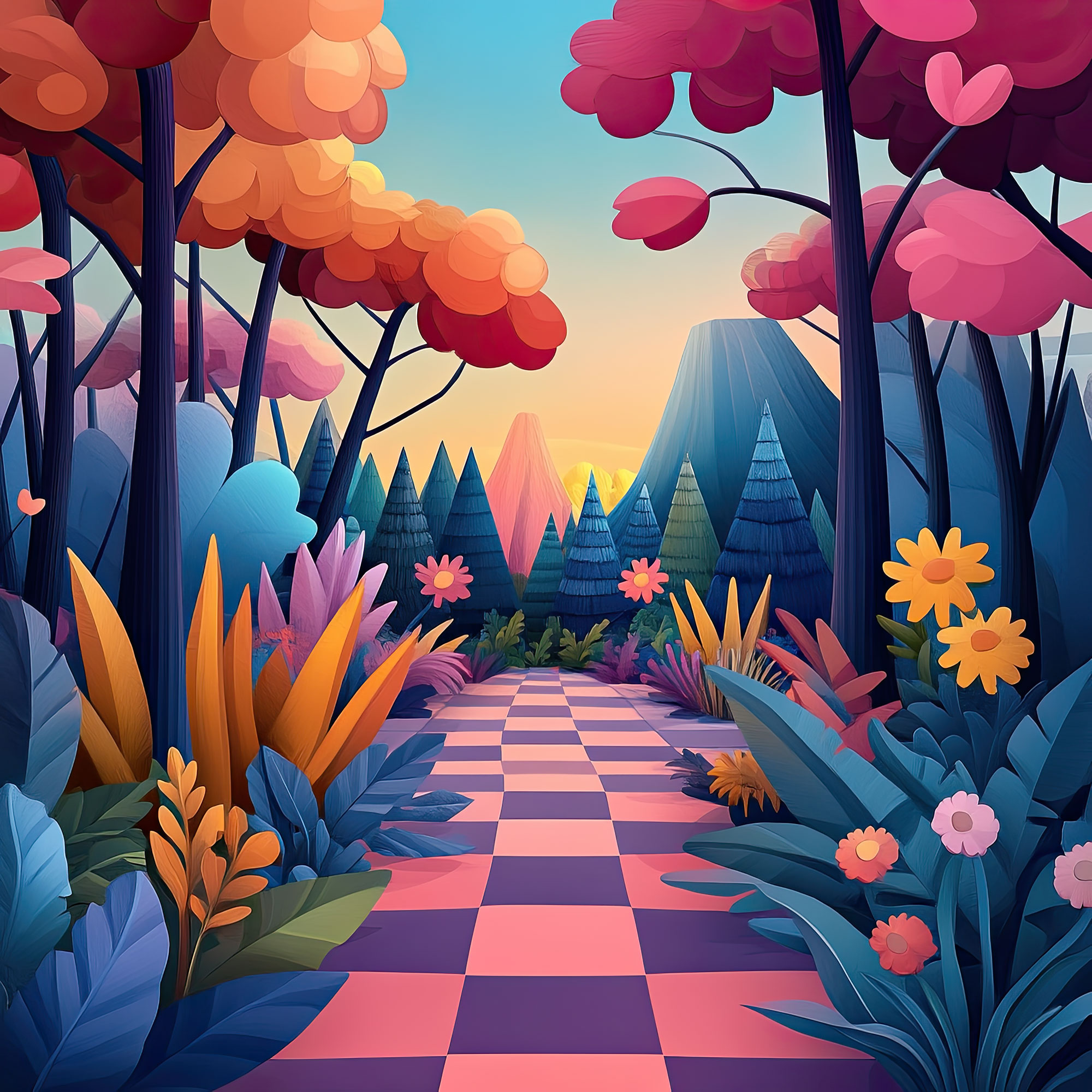 Preview for Fantasy-landscape-illustration-whimsical-backdrop-background-f0249