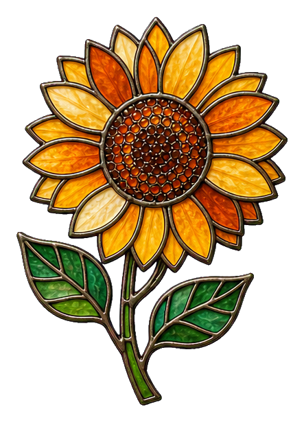 Preview for Stained Glass Sunflower Sticker