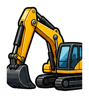 Preview for Yellow Excavator Sticker
