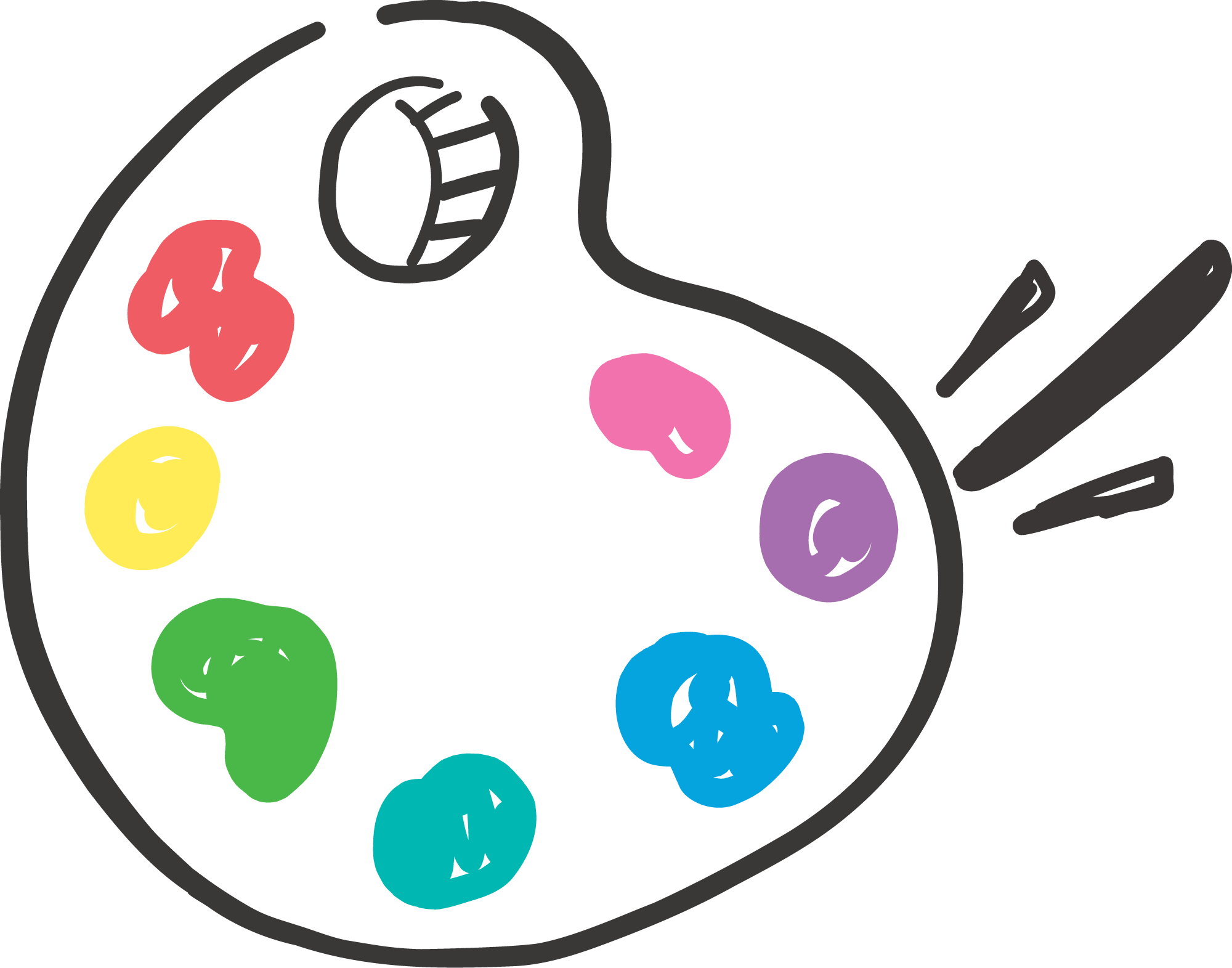 Preview for Artist-palette-illustration-back-to-sticker-a2559