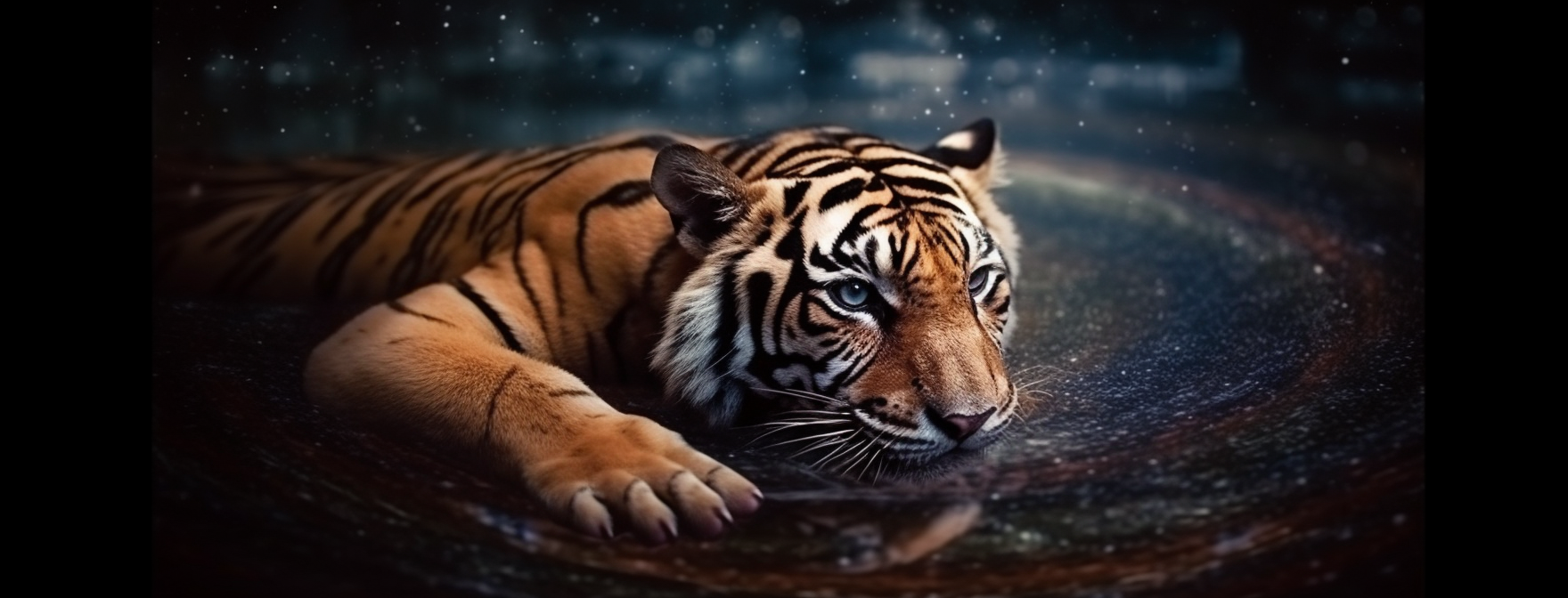 Preview for Tiger-swimming-in-water-ai-facebook-background-daad5