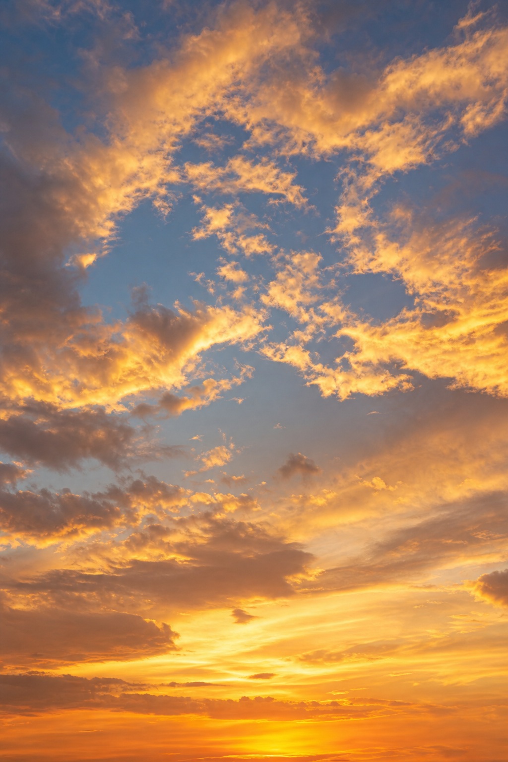 Preview for Vertical Golden Clouds Stock Background